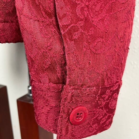 Jones New York Signature Full Zip Red Jacket Size M EUC - Picture 8 of 10